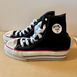NaNa Black and White High-Top platform 90s deadstock Sneakers